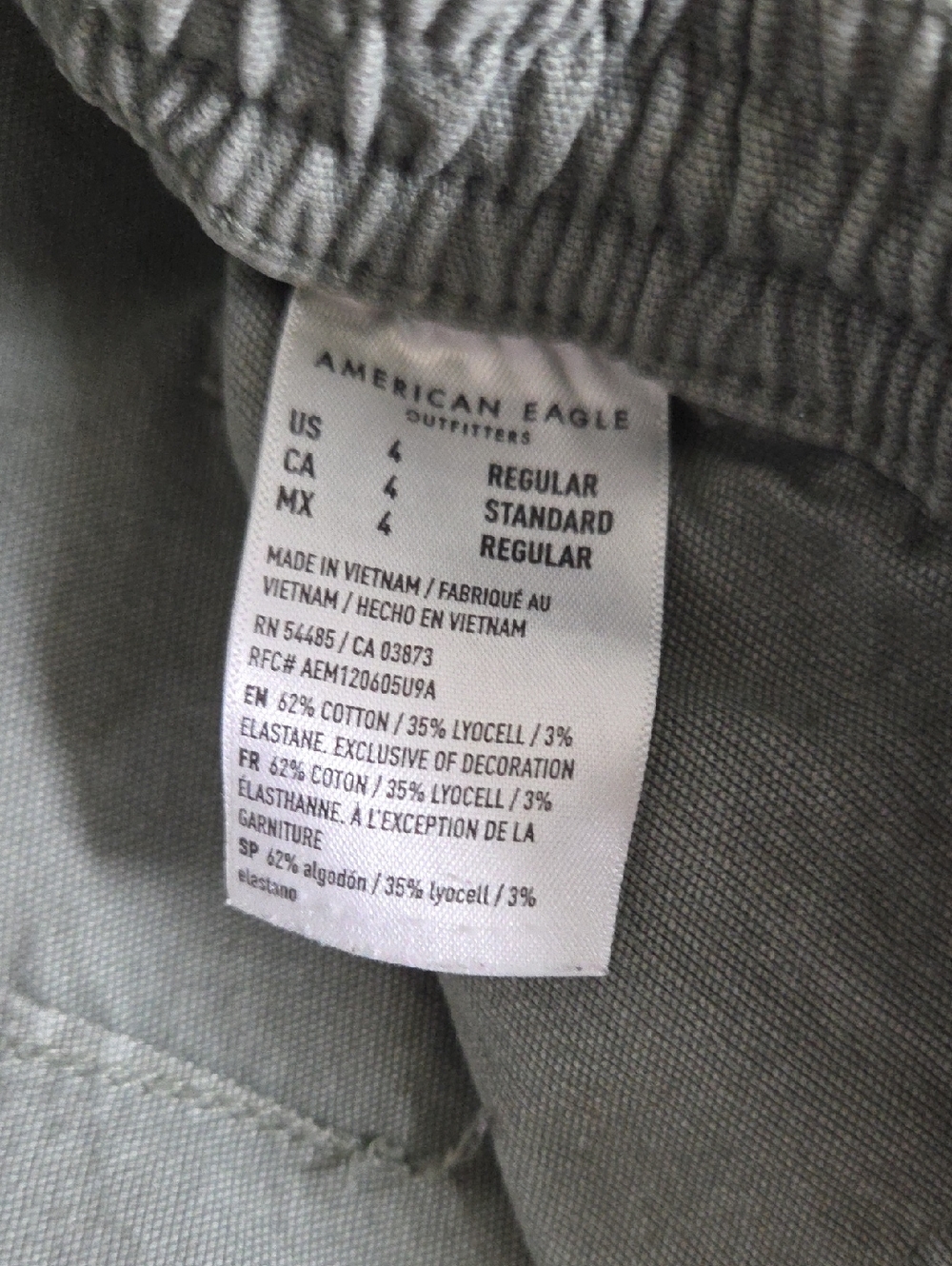 Olive Green American Eagle Size 4 Cargo Joggers - Picture 3 of 6